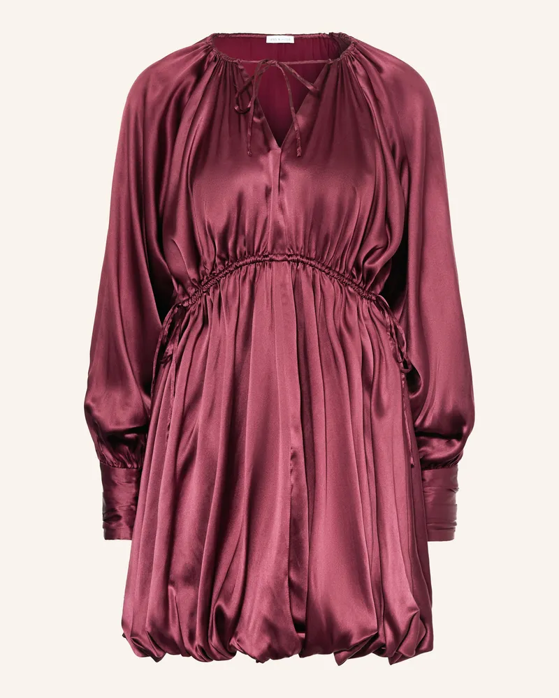 Mrs & HUGS Satinkleid Mit Seide rot Dunkelrot