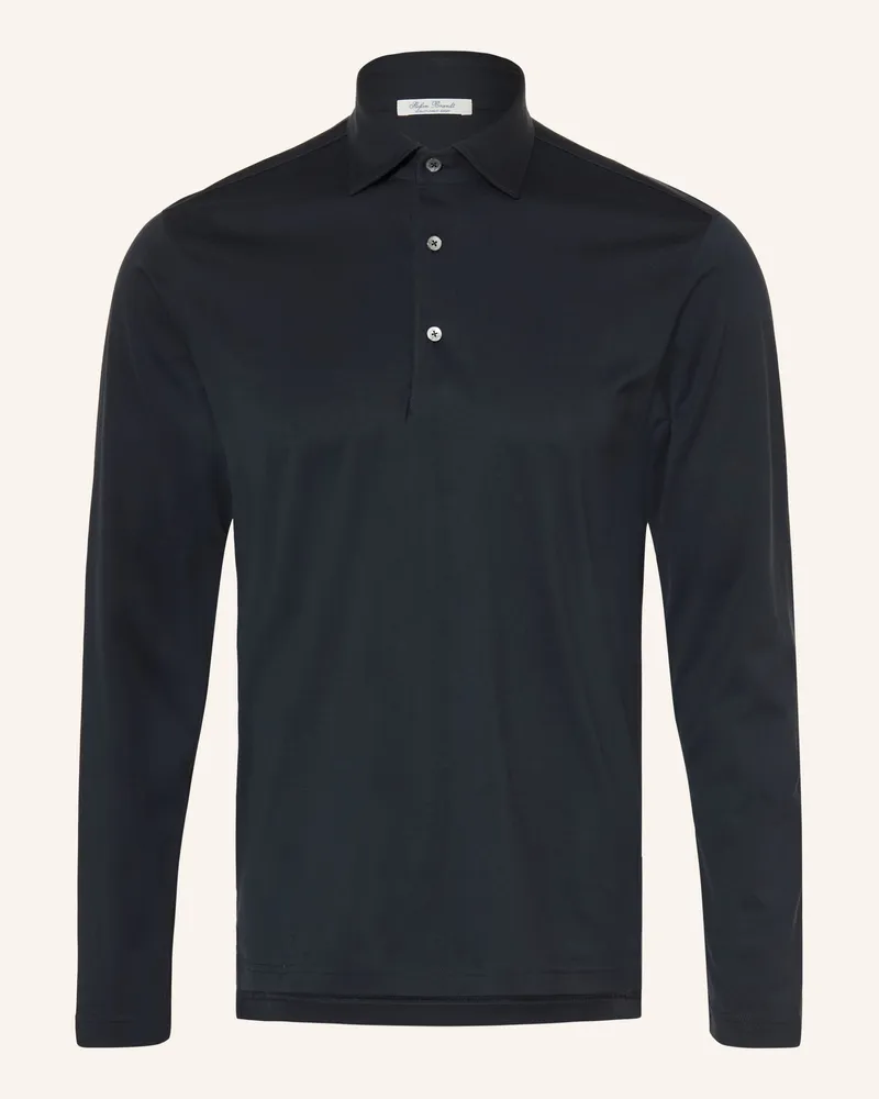 Stefan Brandt Jersey-Poloshirt Luca blau Dunkelblau