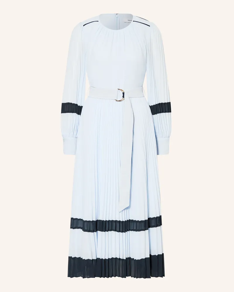 Reiss Kleid TORI mit Plissees Hellblau