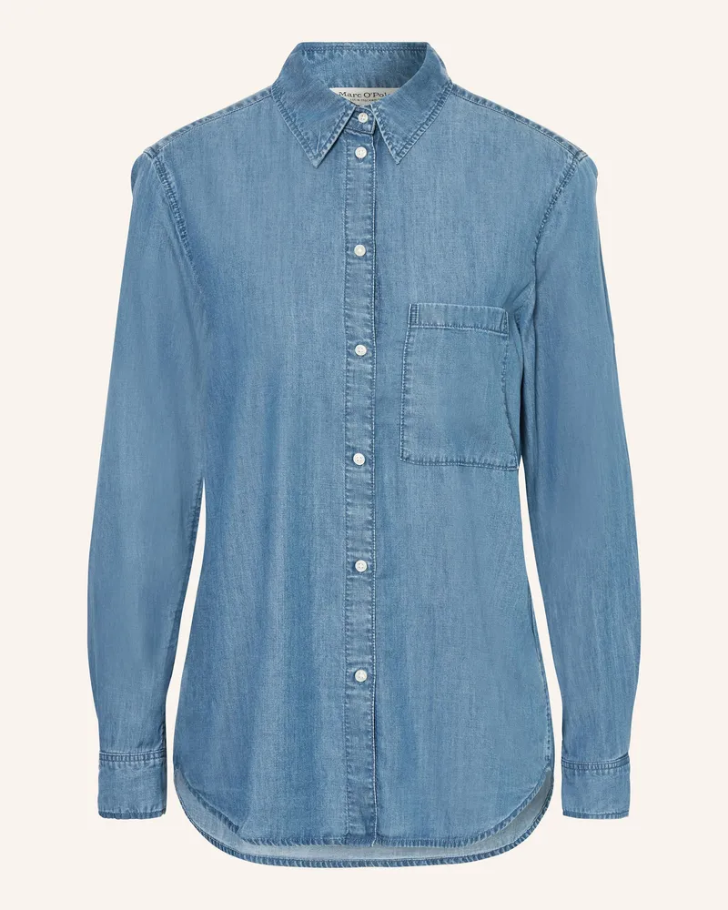 Marc O'Polo Hemdbluse in Jeansoptik Blau