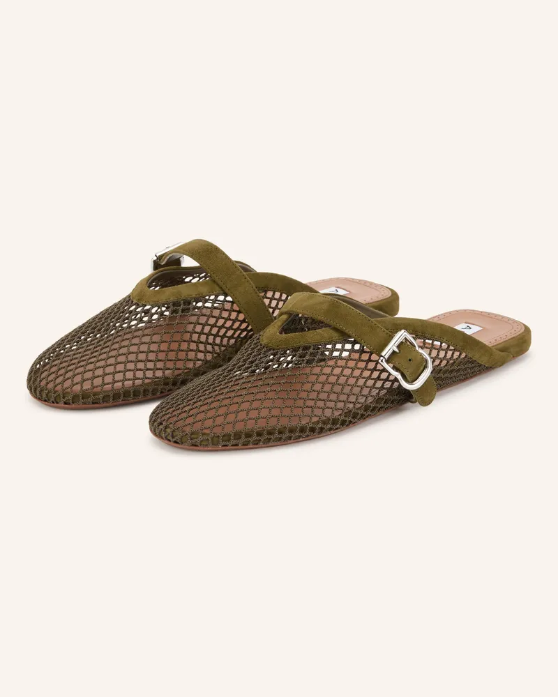 Alaïa Mules gruen Khaki