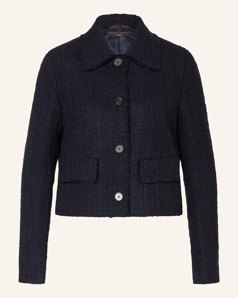 windsor. Tweed-Blazer Dunkelblau