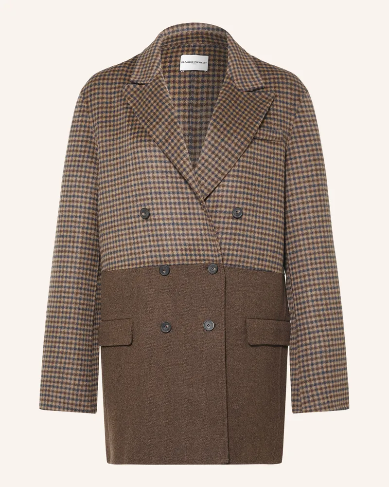 Claudie Pierlot Wollmantel braun Dunkelbraun