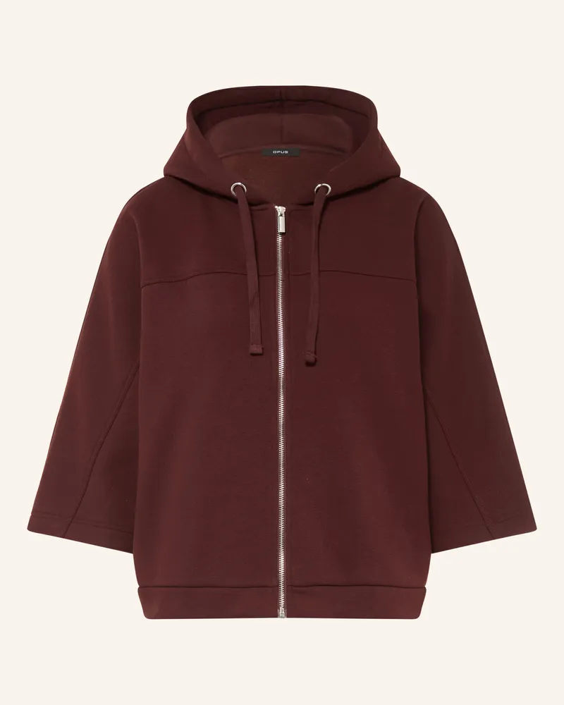 OPUS Sweatjacke Giela Mit 3/4-Arm rot Dunkelrot