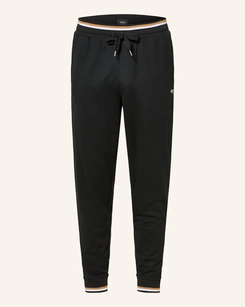 HUGO BOSS Lounge-Hose Iconic schwarz Schwarz