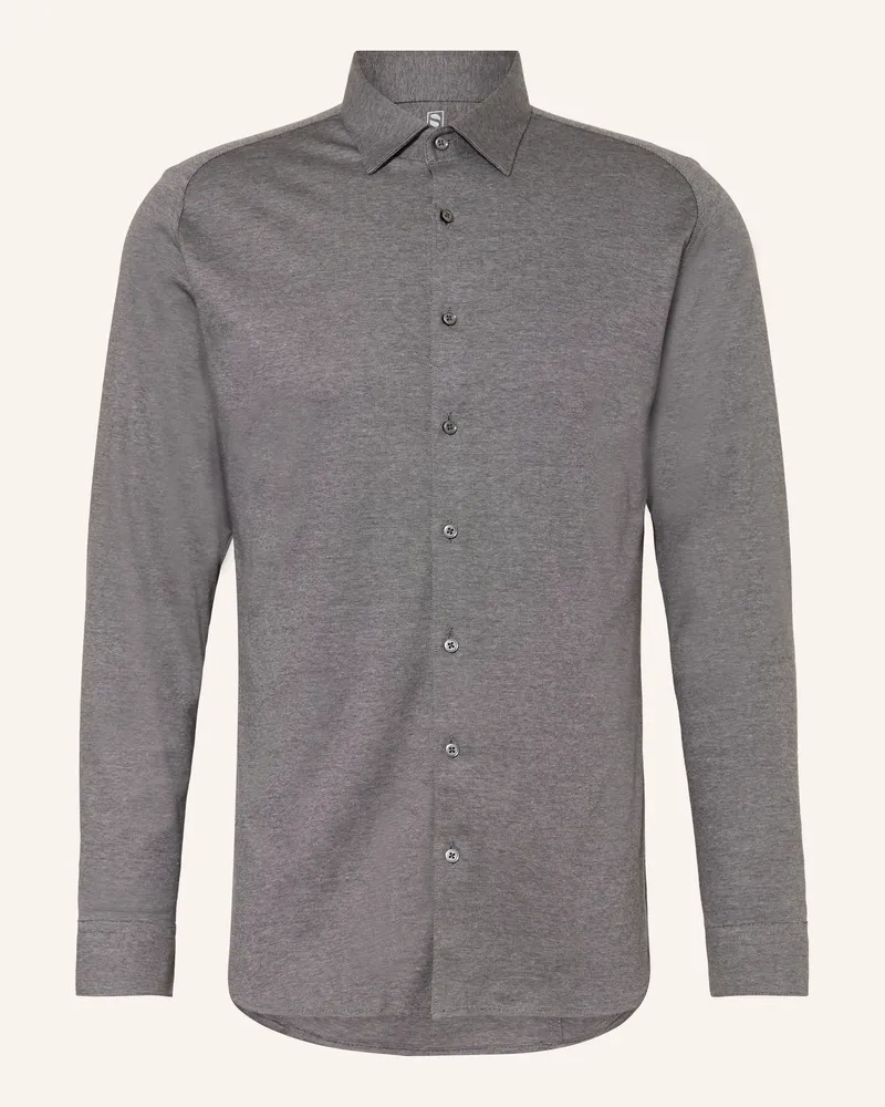DESOTO Jerseyhemd Slim Fit grau Dunkelgrau