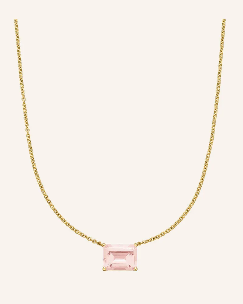VEYNOU Halskette ROSIE aus 14 Karat Gelbgold und 1.00ct. lab-grown Morganit Gold