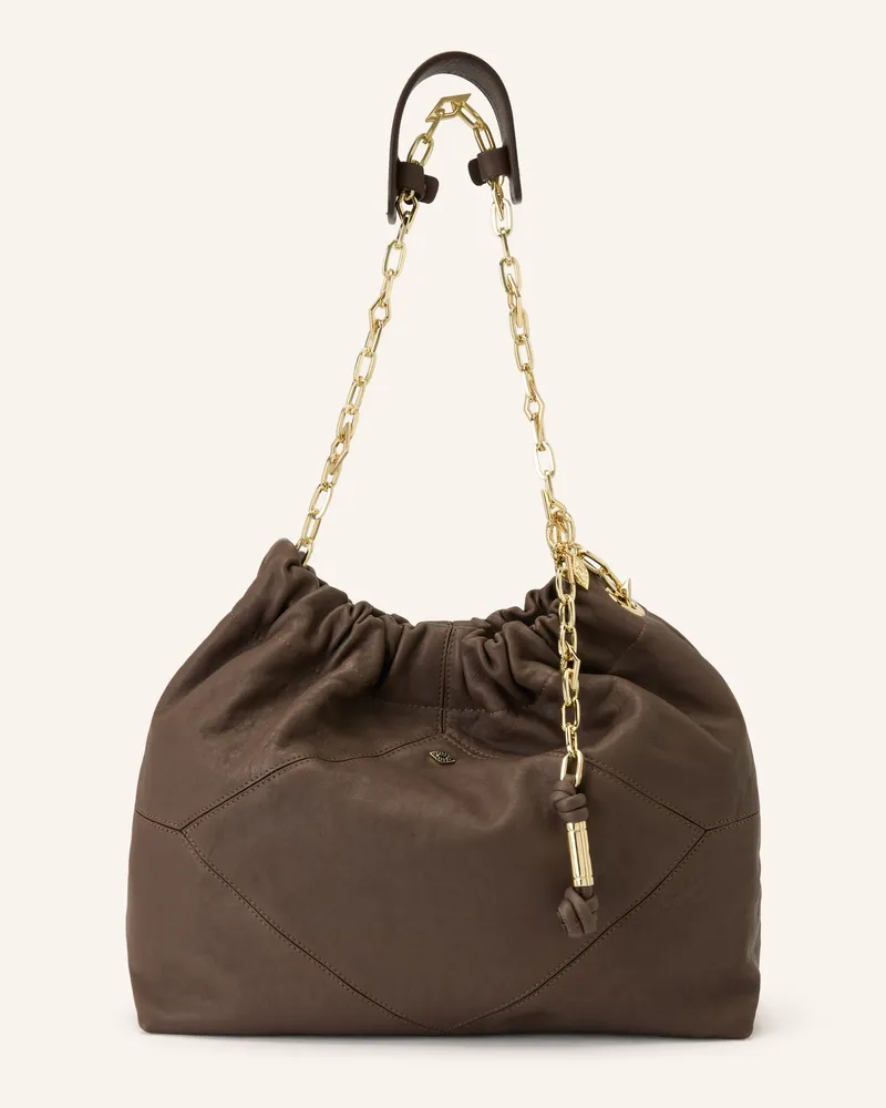 ba&sh Schultertasche beige Taupe