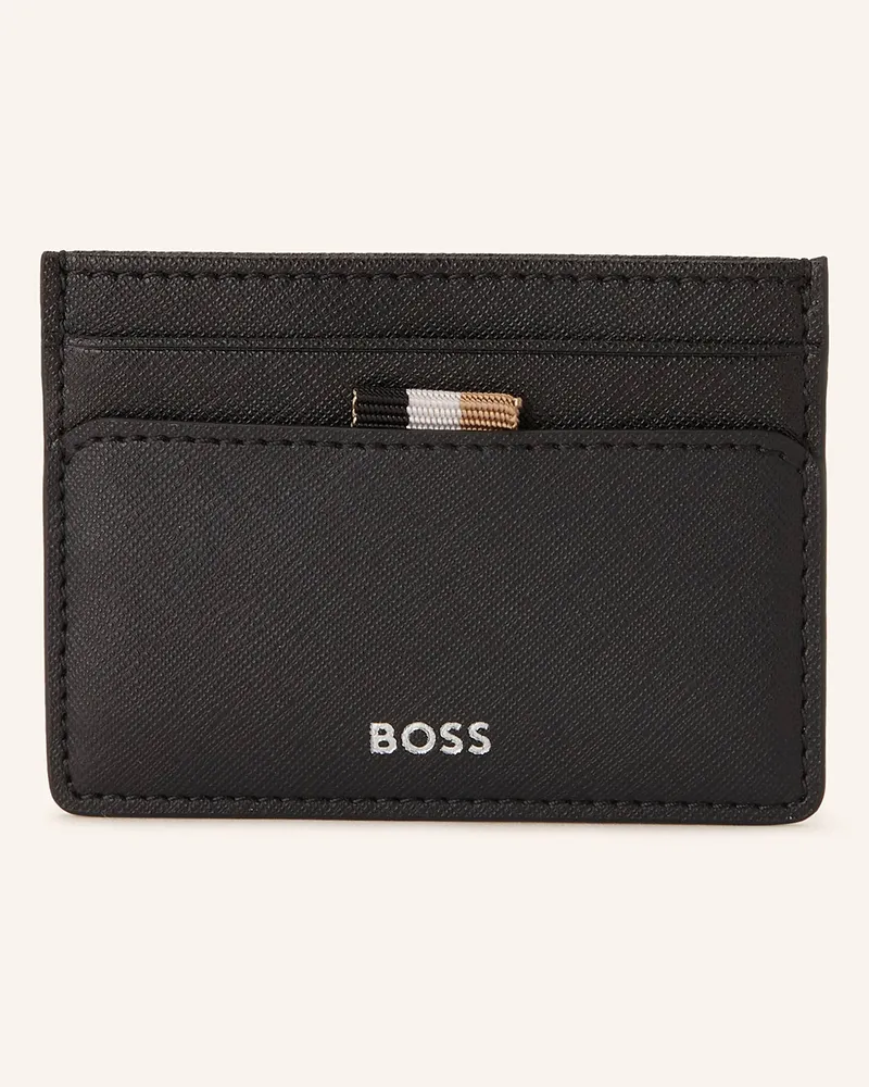 HUGO BOSS Saffiano-Kartenetui Zair schwarz Schwarz