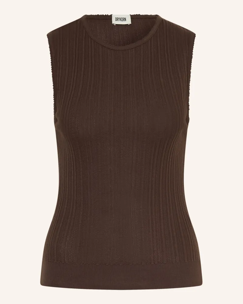 Drykorn Stricktop Farida braun Dunkelbraun