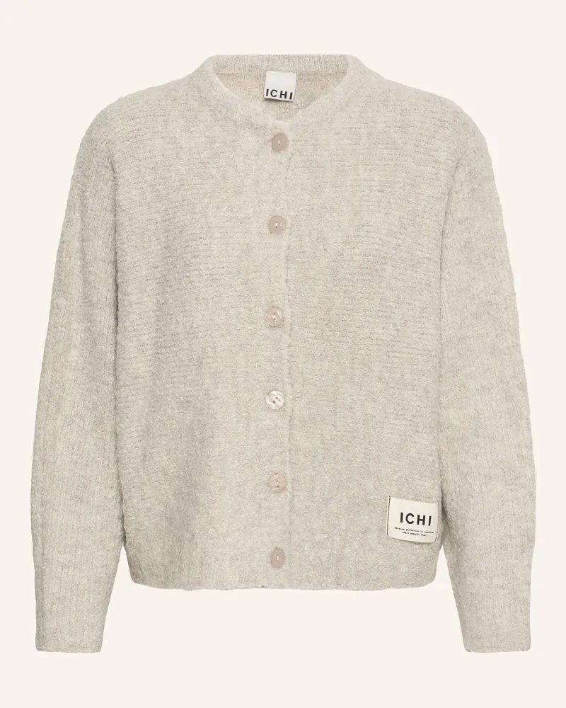 ICHI Strickjacke Ihsarisa beige Hellgrau