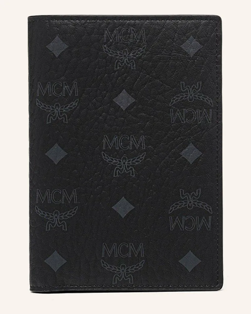 MCM Reisepass-Etui Visetos schwarz Schwarz
