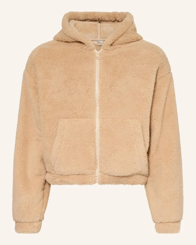 S.Oliver Teddyfell-Jacke beige Hellbraun