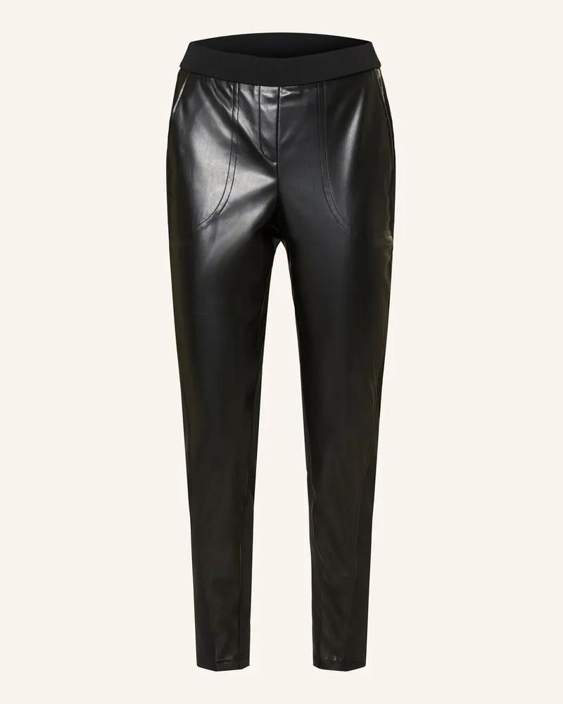 Sportalm Hose im Materialmix Schwarz