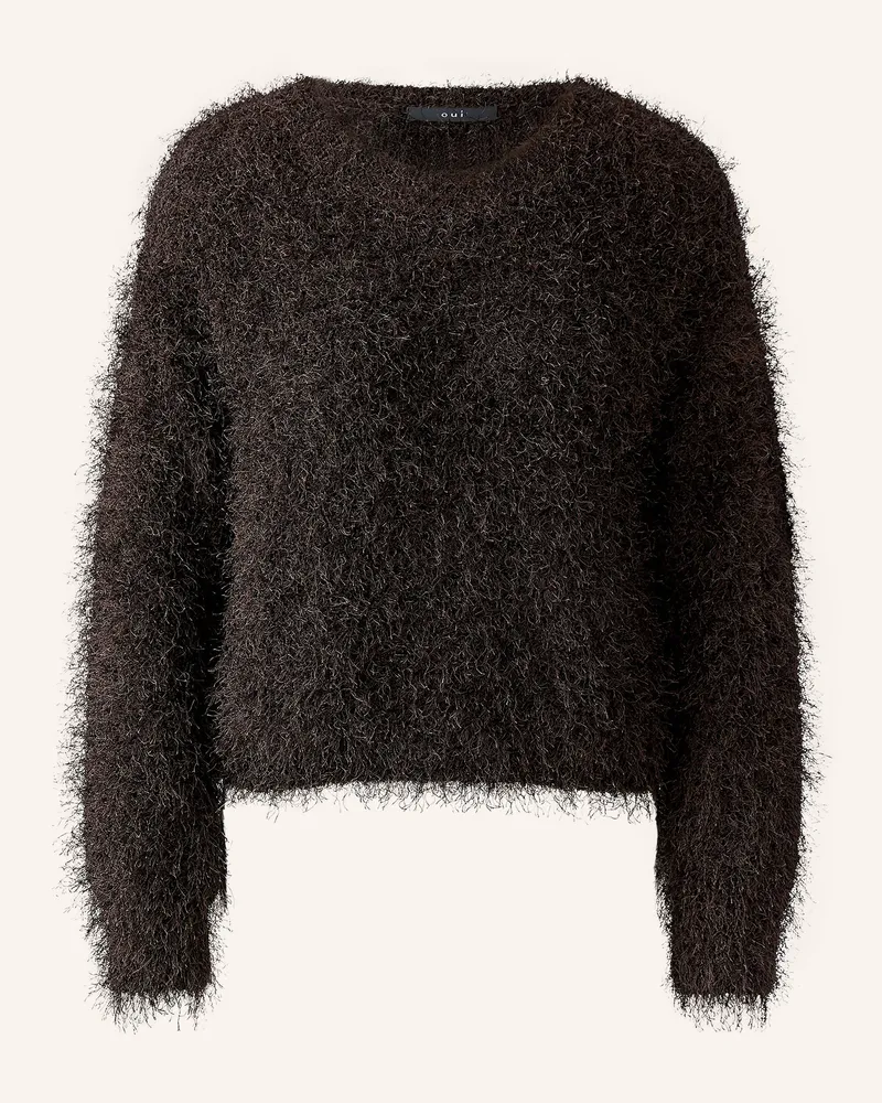 Oui  Pullover braun Dunkelbraun