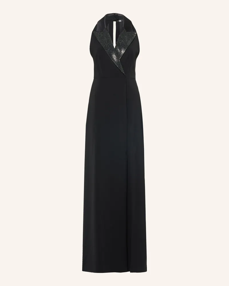 Riani Jumpsuit In Wickeloptik Mit Schmucksteinen schwarz Schwarz