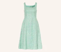 Tweed-Kleid mit Glitzergarn und Pailletten
