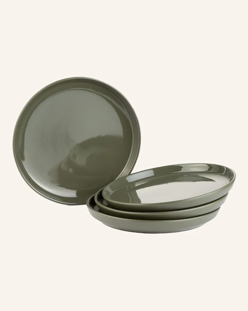 Marc O'Polo 4er-Set Brotteller Moments gruen Oliv