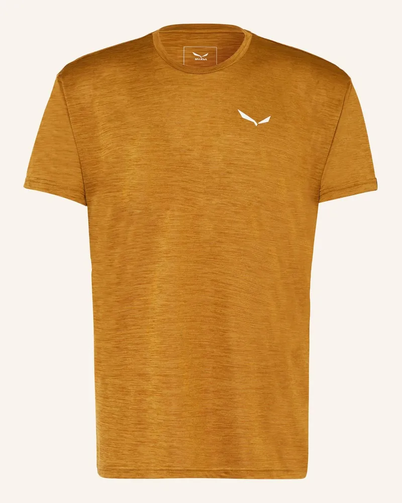 Salewa T-Shirt PUEZ MELANGE DRY'TON Braun