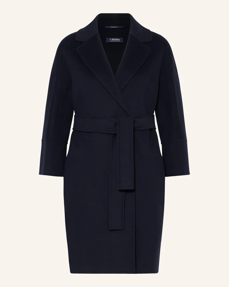 Max Mara Wollmantel Arona blau Dunkelblau
