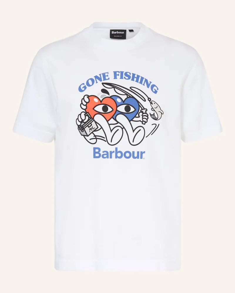 Barbour T-Shirt weiss Weiss