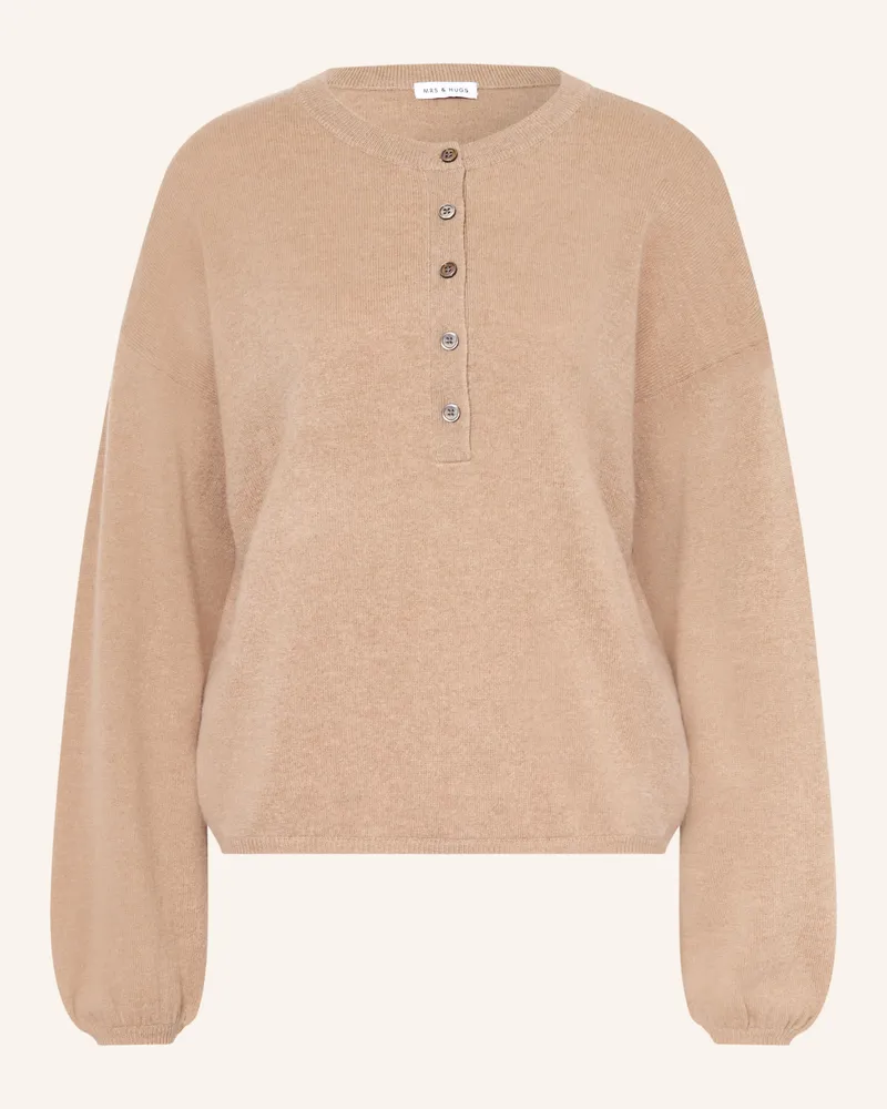Mrs & HUGS Pullover Mit Cashmere beige Beige
