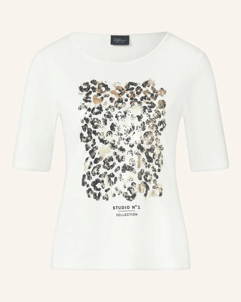 S.Oliver T-Shirt beige Weiss