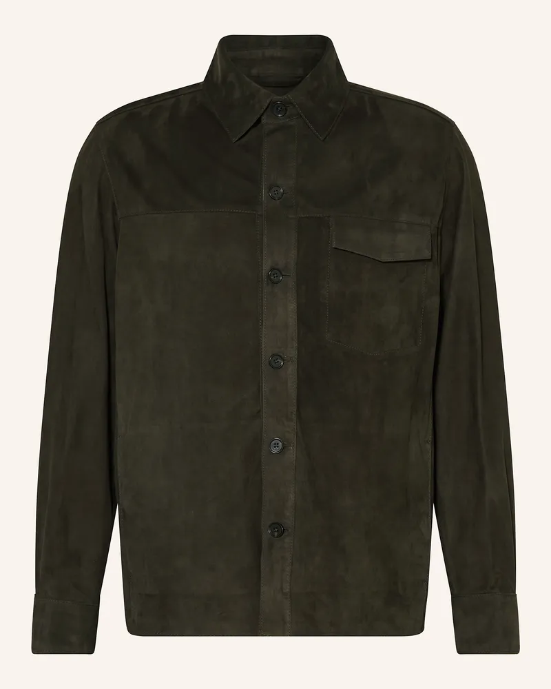 Arma Leder-Overjacket DILLEN Dunkelgrau