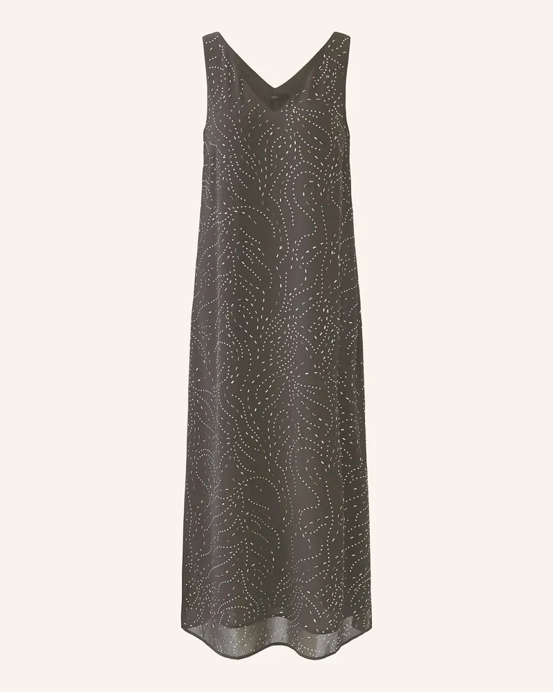 Oui  Kleid mit Schmucksteinen Grau