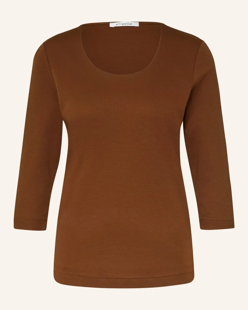 Efixelle Shirt Mit 3/4-Arm braun Braun