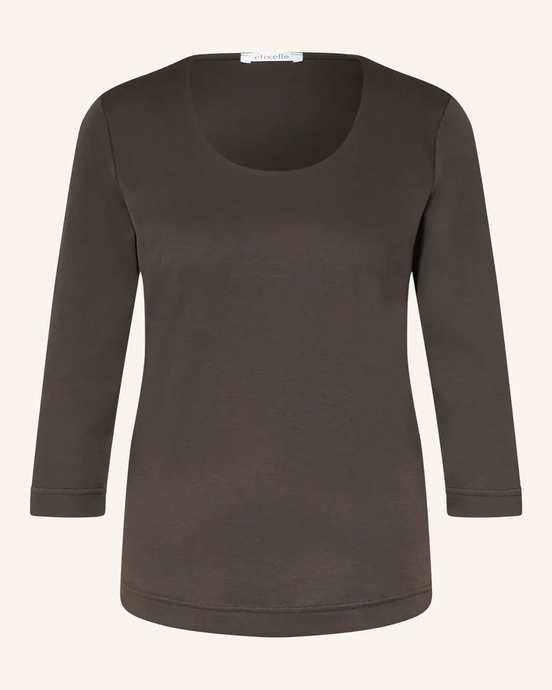 Efixelle Shirt Mit 3/4-Arm braun Braun