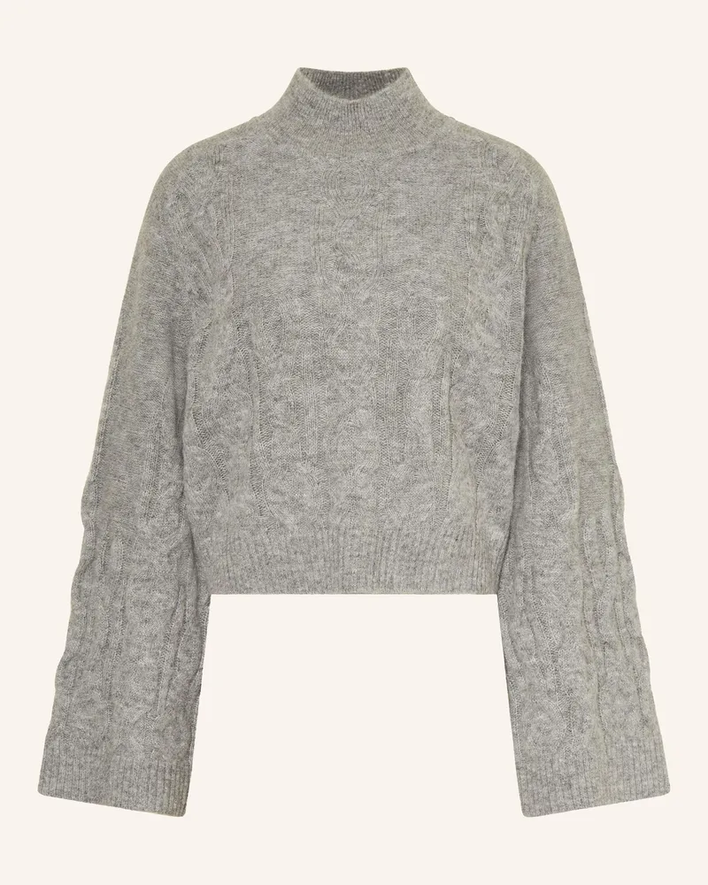 Mrs & HUGS Pullover Mit Alpaka grau Grau