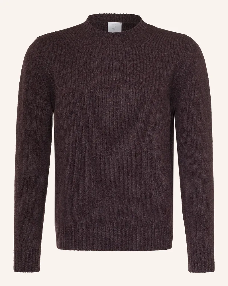 Eleventy Pullover rot Dunkelbraun