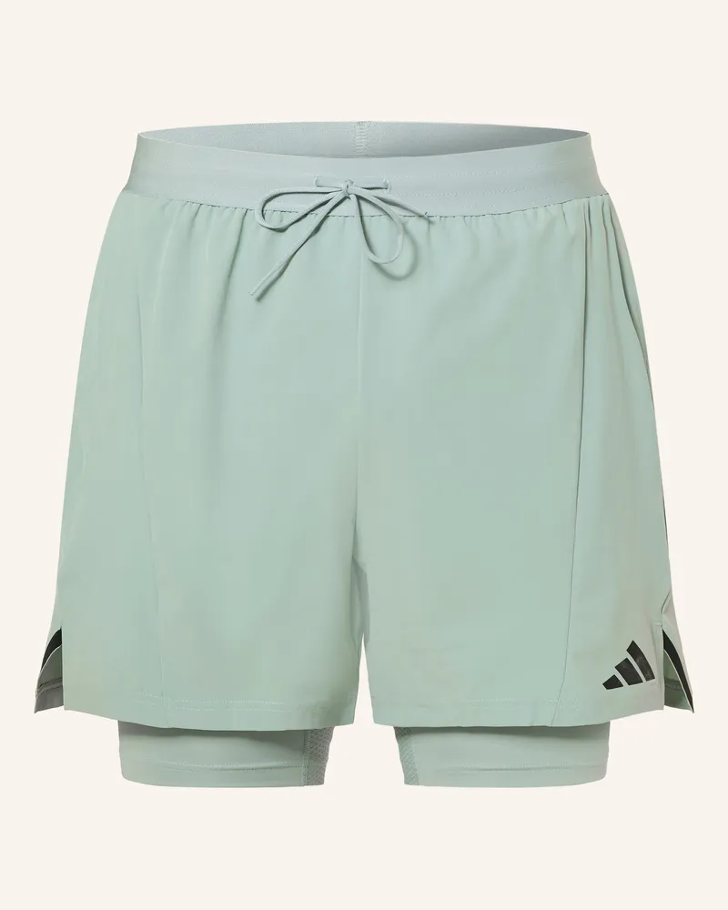 adidas 2-In-1-Trainingsshorts d4t grau Mint