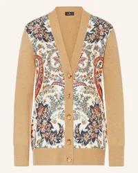 Etro Strickjacke im Materialmix Beige