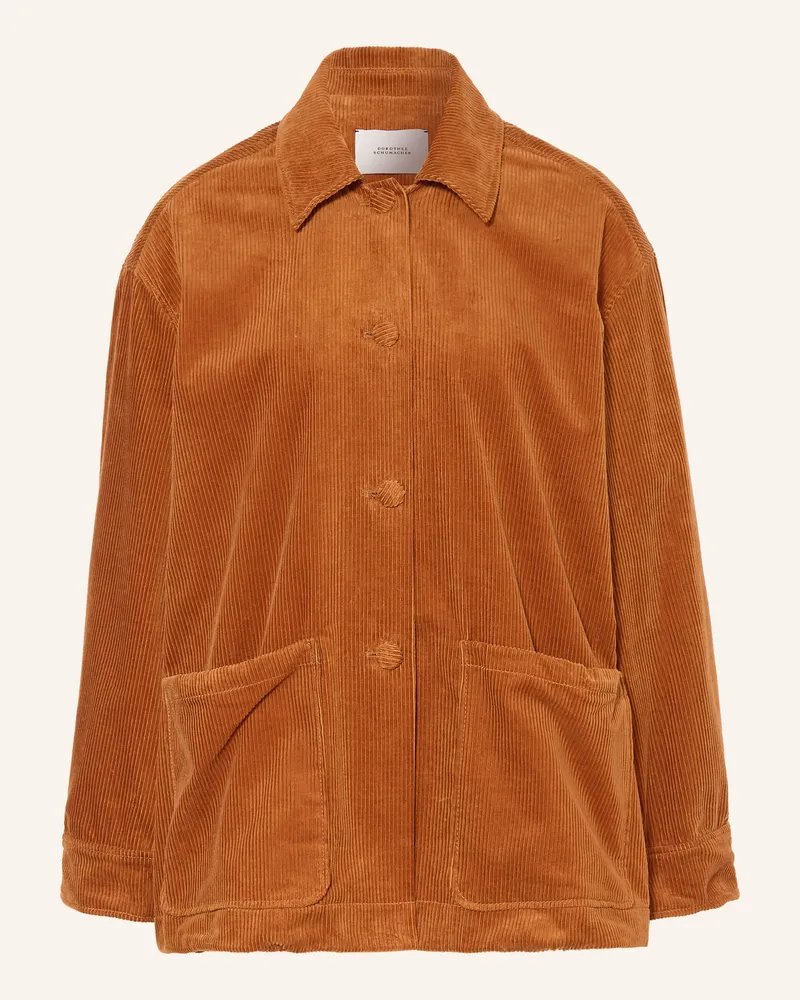 Dorothee Schumacher Cord-Overjacket Modern Structure orange Cognac