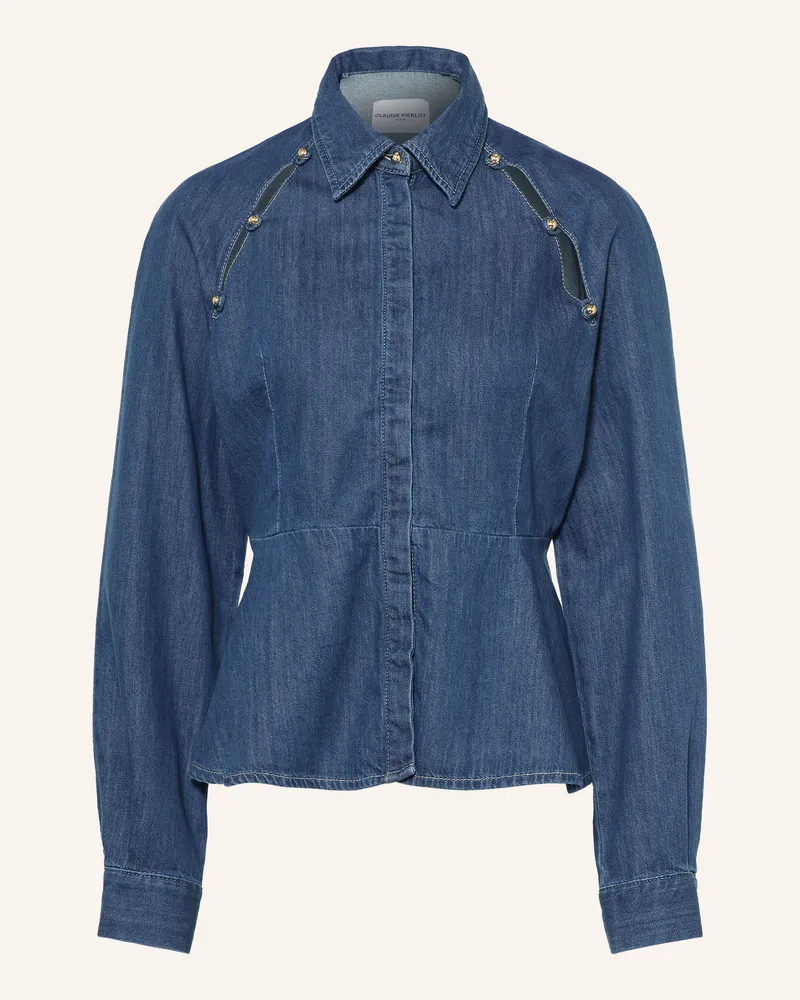 Claudie Pierlot Jeansbluse Mit Cut-Outs blau Dunkelblau