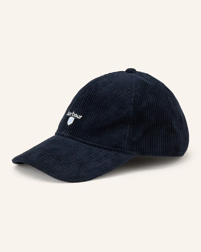 Barbour Cord-Cap Preston blau Schwarz