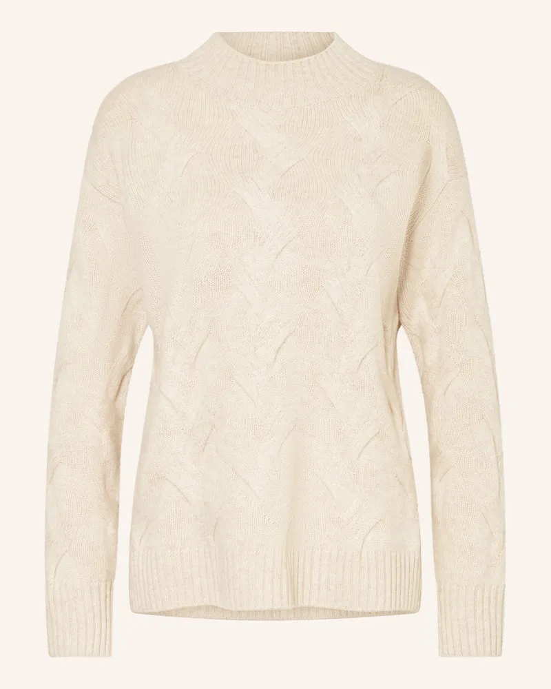 Mrs & HUGS Pullover Mit Cashmere weiss Beige