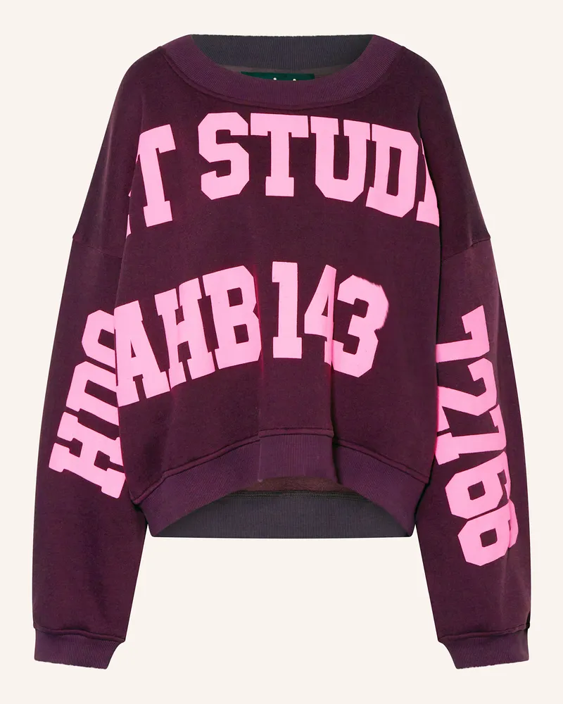 Yippie Hippie Oversized-Sweatshirt Dunkellila