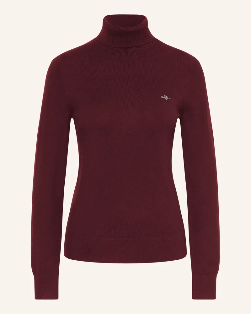Gant Rollkragenpullover rot Dunkelrot