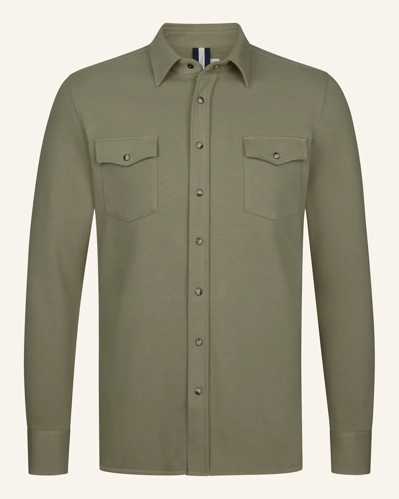 Profuomo Solid overshirt Grün