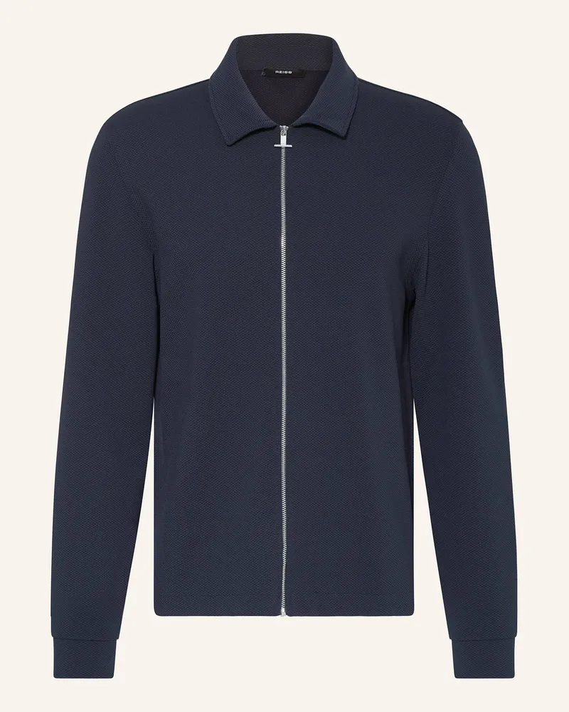 Reiss Piqué-Jacke HUDSON Dunkelblau