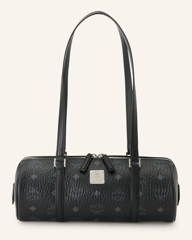 MCM Schultertasche Aren Visetos schwarz Schwarz