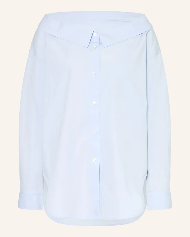 Arket Oversized-Hemdbluse blau Hellblau
