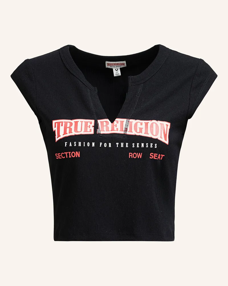 True Religion V-Neck NOTCH Schwarz