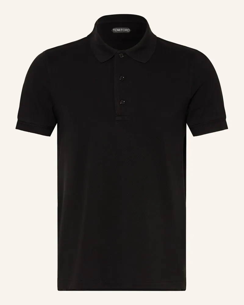 Tom Ford Piqué-Poloshirt Schwarz