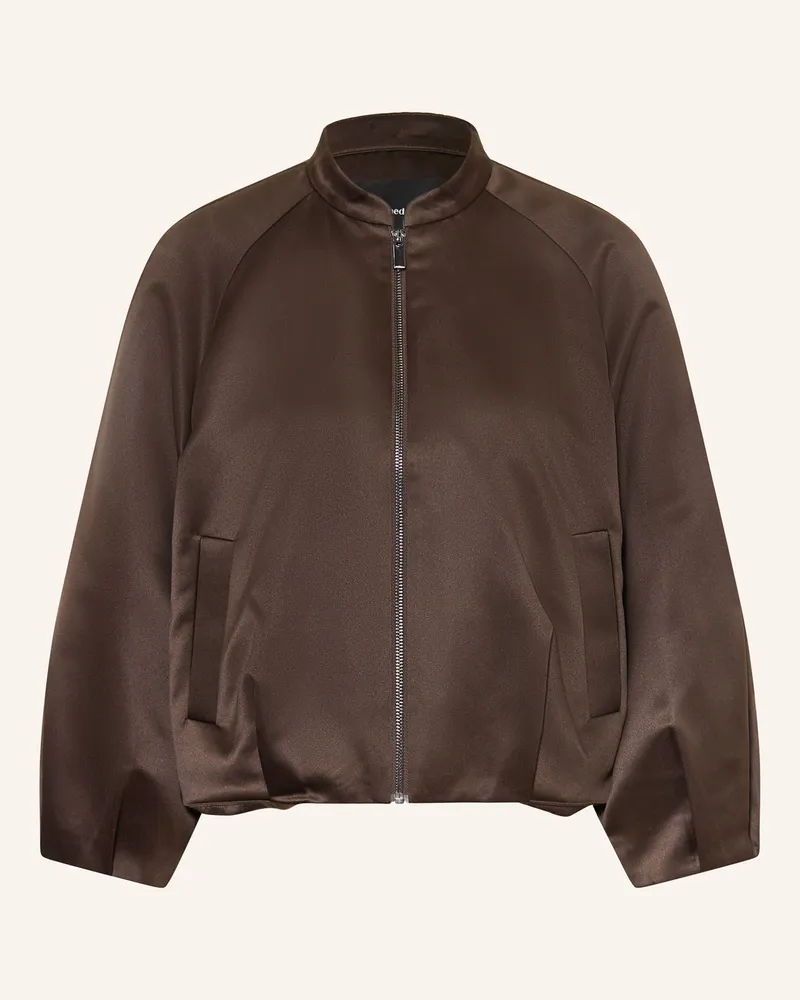 someday. Satinblouson NORIELLA Dunkelbraun