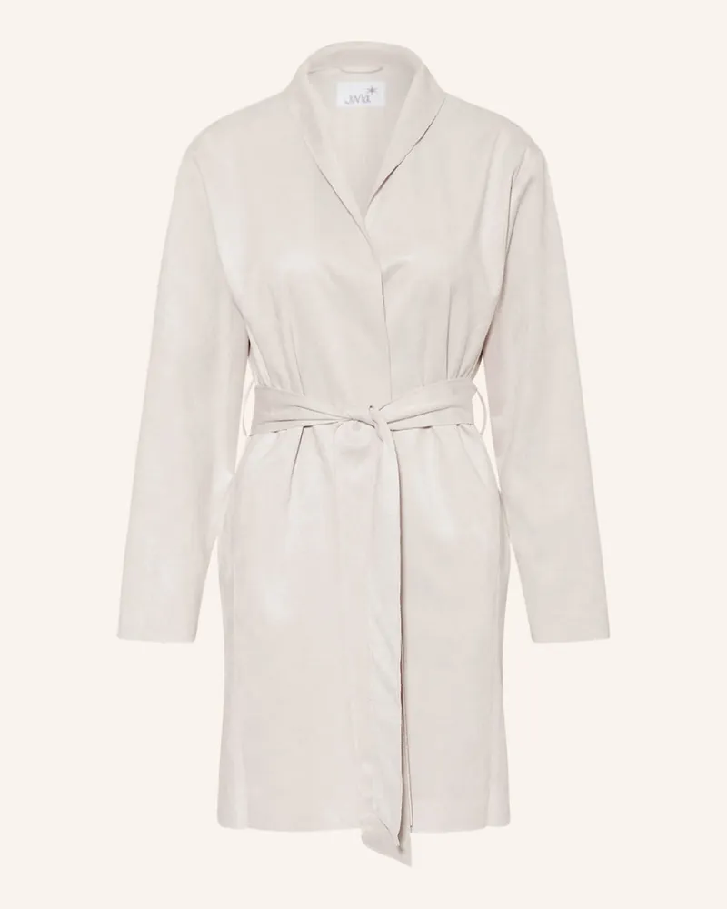 Juvia Trenchcoat IRA in Lederoptik Weiss