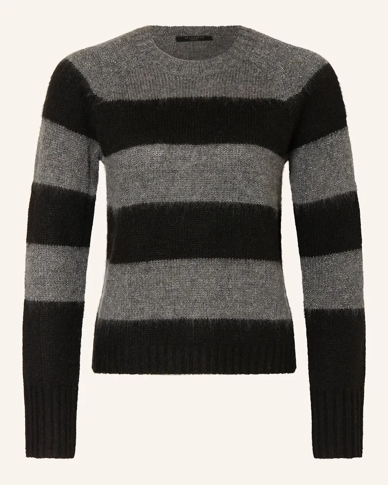 AllSaints Pullover LOU SPARK JUMPER mit Glitzergarn Schwarz